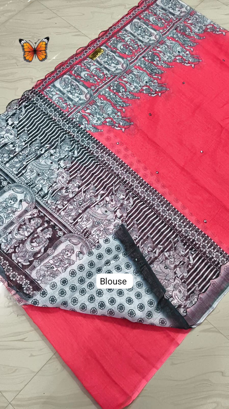 kalamkari Big Printed sarees