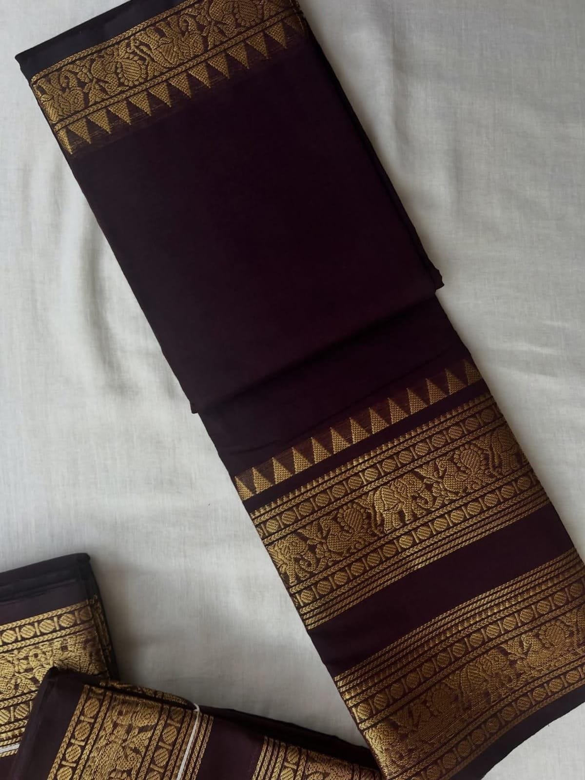 Coffee Brown- Kanchi Cotton Saree